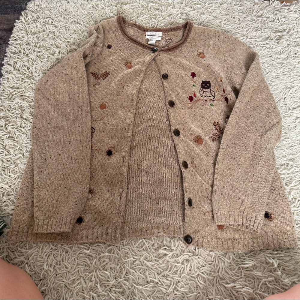 Super cute hand embroidered Christopher&Banks  fall sweater